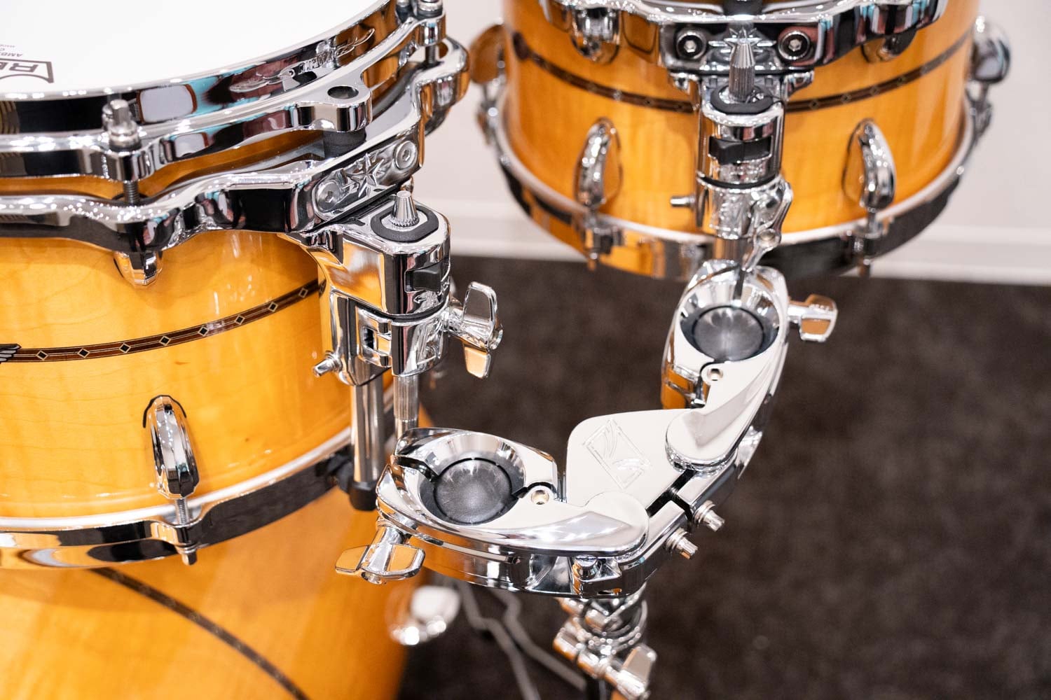 Star Maple Drum 4pc Kit 20" 10" 12" 14" Gloss Natural Curly Maple