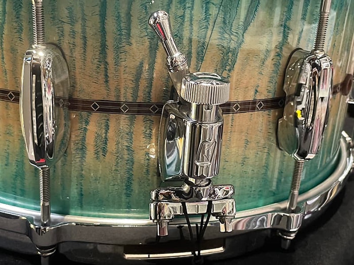 TMS1465SR ECB Star Maple Snare Drum / Emerald Sea Curly Maple Burst