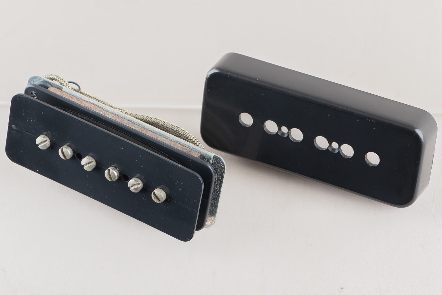 55/'56-SB P-90 MXV "Neck" ~Aged Black 7.6k long A2~