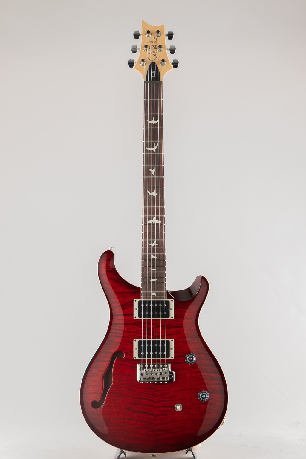CE 24 Semi-Hollow Fire Red Burst