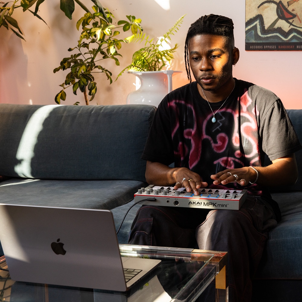 AKAI アカイ MPK mini 4 Grey グレー 25鍵 MIDIキーボード MIDIコントローラー PAD付き グレー DZONE