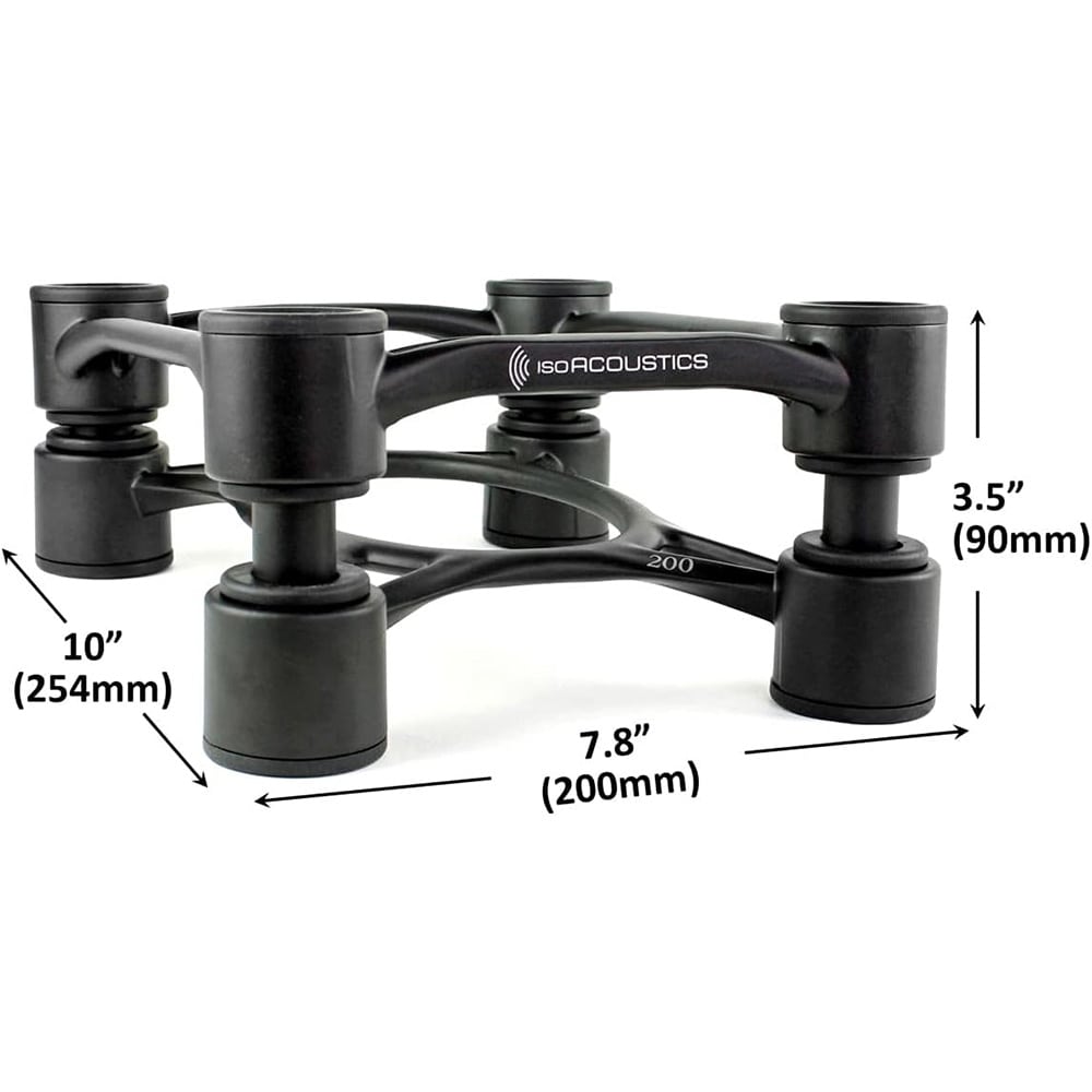 IsoAcoustics スピーカースタンド Aperta200 ブラック (ISO-APRT200-2) ペア セット