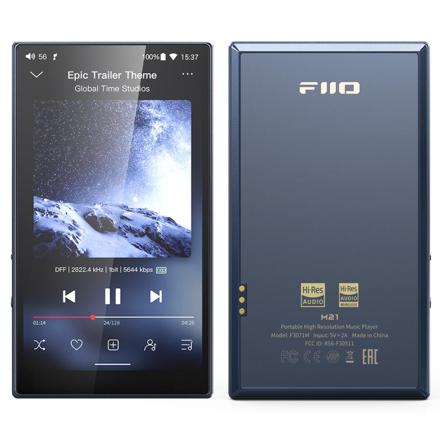 FIIO デジタルオーディオプレーヤー M21 ブルー (FIO-M21-L) 《ロゴ