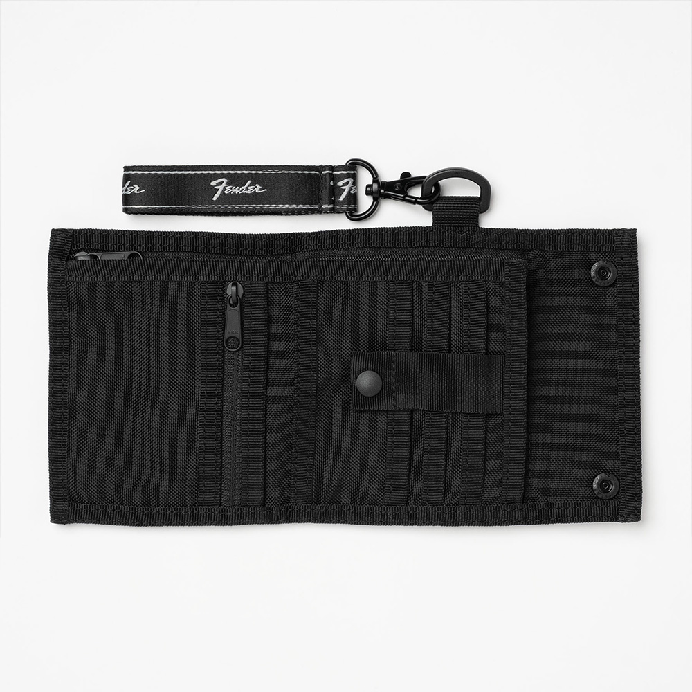 Fender フェンダー 950-6070 (ブラック) 三つ折り財布 ナイロン ブラック DZONE