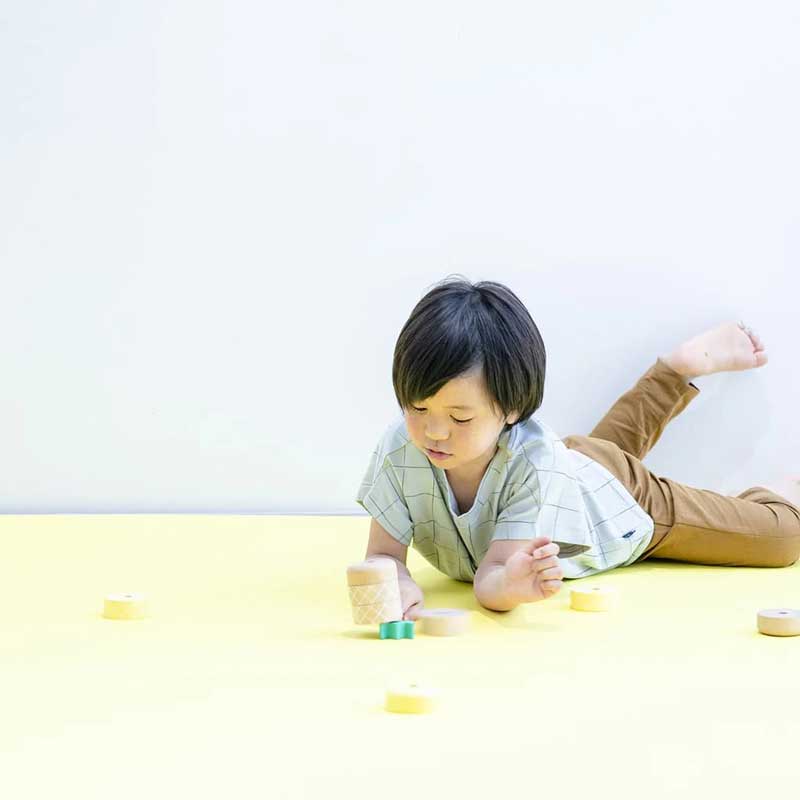 kukkia kiko+ Aloha pineapple(アロハパイナップル) キコ 木のおもちゃ パイナップル型のだるまおとし / 知育玩具