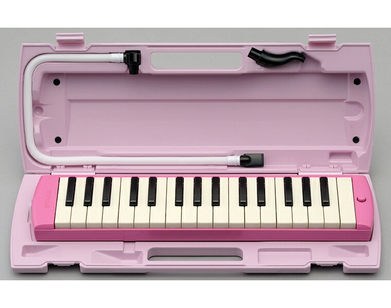 【オリジナルおなまえドレミシールプレゼント】 YAMAHA P-32EP ピンク (鍵盤・ブラック バッグセット PNK002) ヤマハ ピアニカ 32鍵盤 ≪メーカー保証1年≫