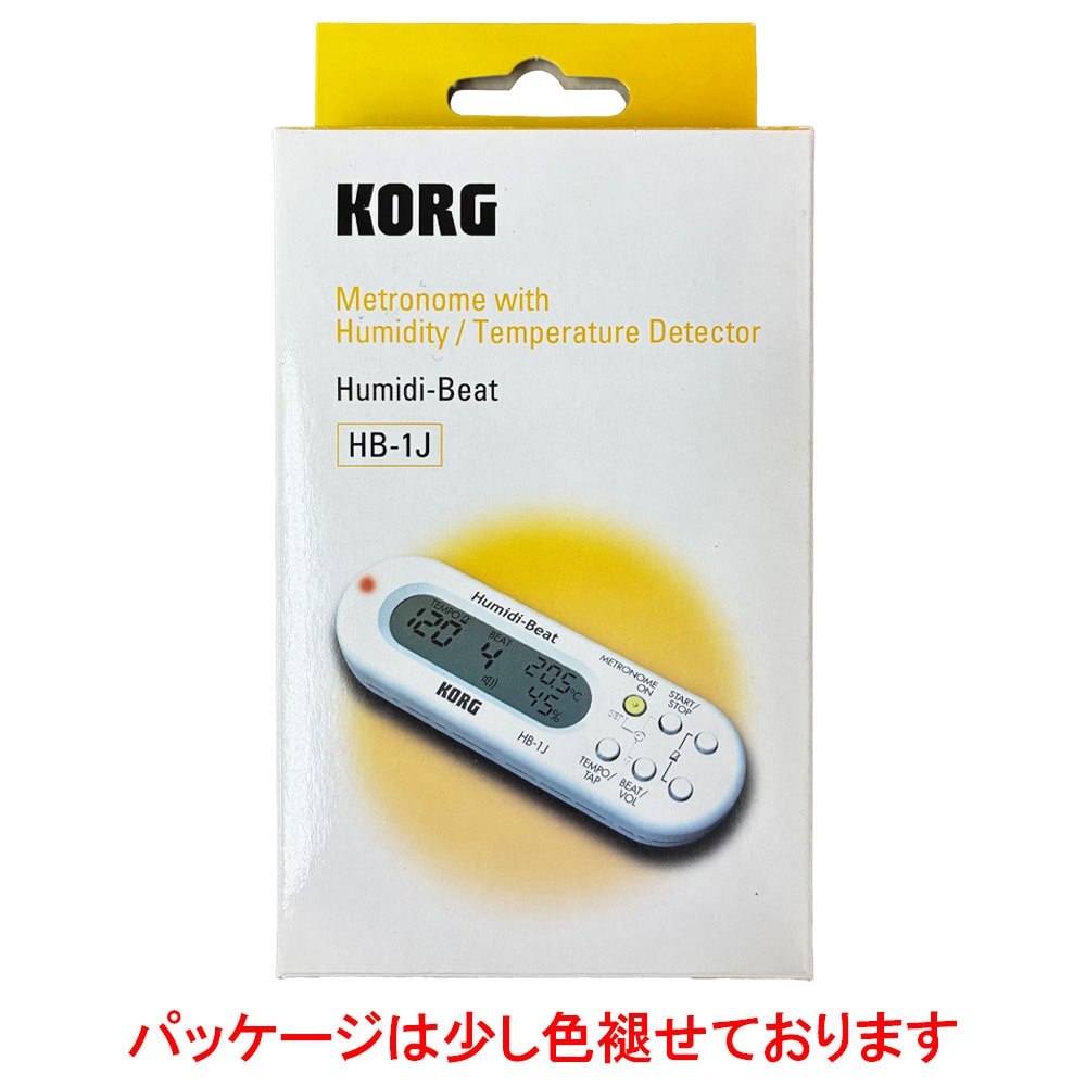 《アウトレット品》KORG コルグ Humidi-Beat 温度・湿度計付き ポータブル・メトロノーム HB-1J-WH ホワイト 生産販売終了品【ポスト投函】