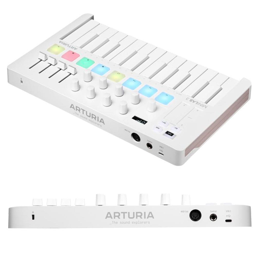 ARTURIA MINILAB3 ホワイト 25鍵 MIDIキーボード Arturia MIDIキーボード 25鍵盤 MiniLab3 限定 パールホワイト(DZONE