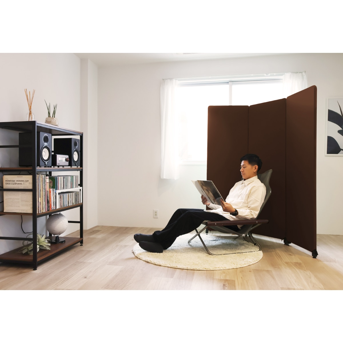 林製作所 オーディオルームパネル GP-03 ブラウン【3連セット】 吸音 パーティション 【沖縄・離島配送不可】【組み立て式】【メーカー直送品】 ブラウン【3連セット】 DZONE