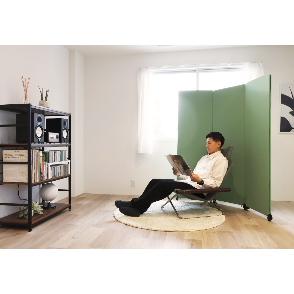 林製作所 オーディオルームパネル GP-03 グリーン【3連セット】 吸音 パーティション 【沖縄・離島配送不可】【組み立て式】【メーカー直送品】 グリーン【3連セット】 DZONE