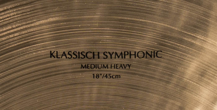 【関聡 氏 選定品】K Klassisch Symphonic Medium Heavy 18" / 合わせシンバル ペアセット