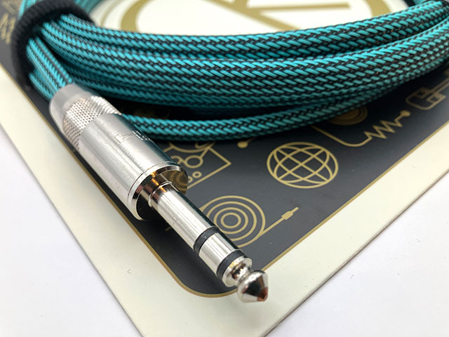 Turquoise Tweed Stereo Insert Cable - BTPA CA-0678【10ft (約3.1m) S/DUAL S】
