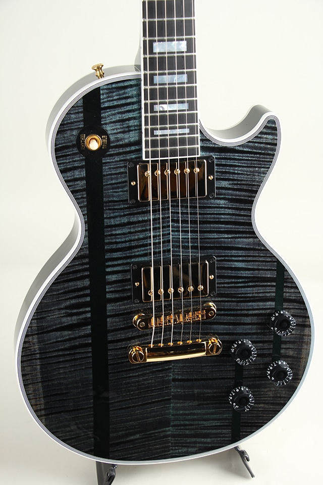 Les Paul Custom Figured Aqua Stripe Gloss S/N:CS503281 2025