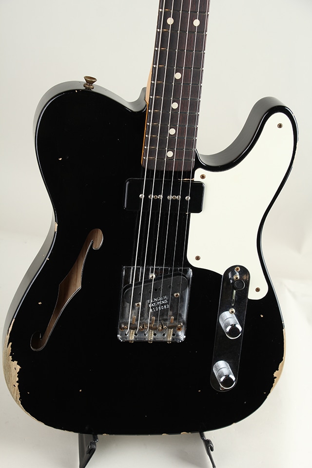 Custom P-90 Thinline Telecaster Relic / Aged Black 2021