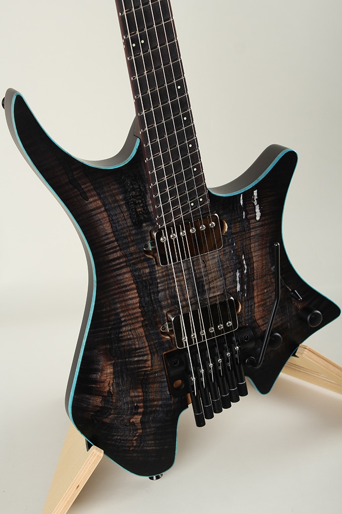 Boden J6 Custom Tremolo Spalted Maple Top Rosewood Neck Trans Black 2021