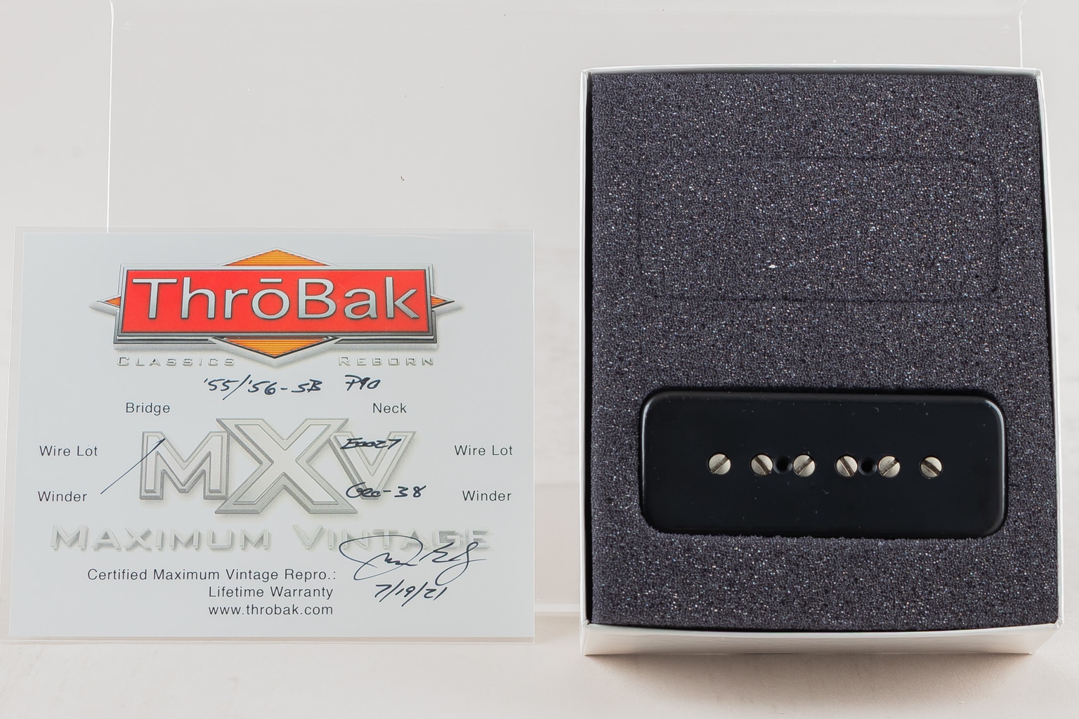 55/'56-SB P-90 MXV "Neck" ~Aged Black 7.6k long A2~