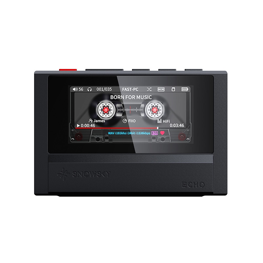 FIIO Snowsky ECHO ブラック + 専用ケース NEST-ECHO ブラック セット《ロゴ入りクロスプレゼント》 ブラック+レザーケース DZONE
