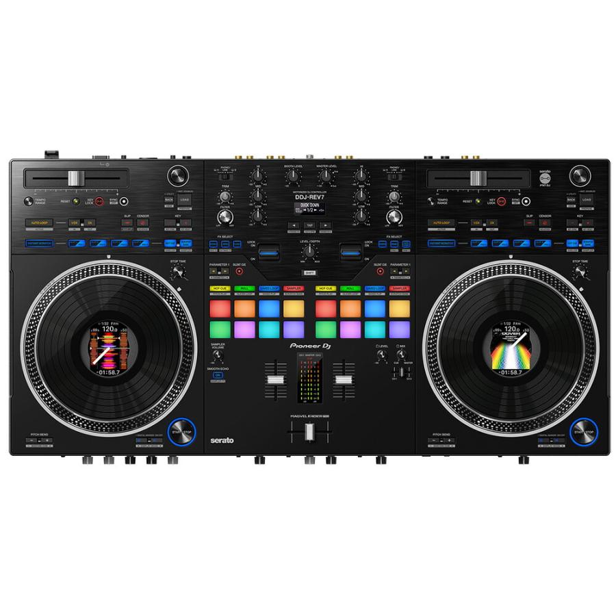 Pioneer DJコントローラー DDJ-REV7 + ヘッドホン KHP-001 + ダストカバー セット 【Serato DJ Pro対応】