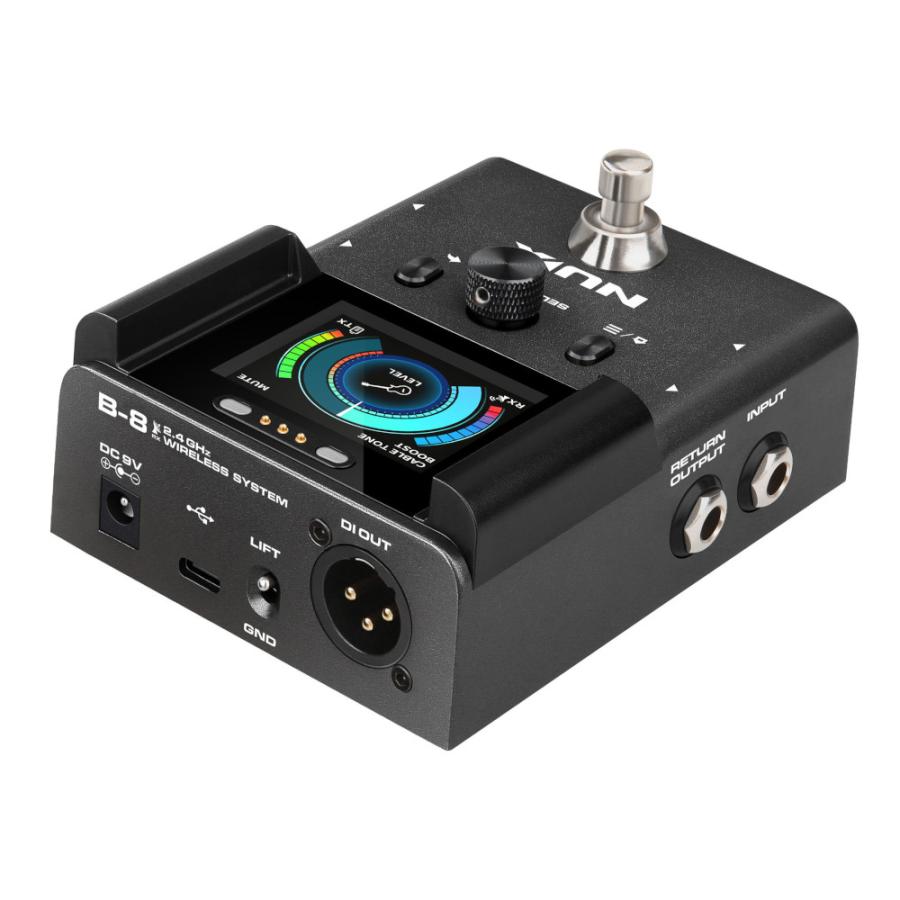 LAST 1台》 NUX B-8 2.4GHz ギター/ベース用ワイヤレスシステム ペダル