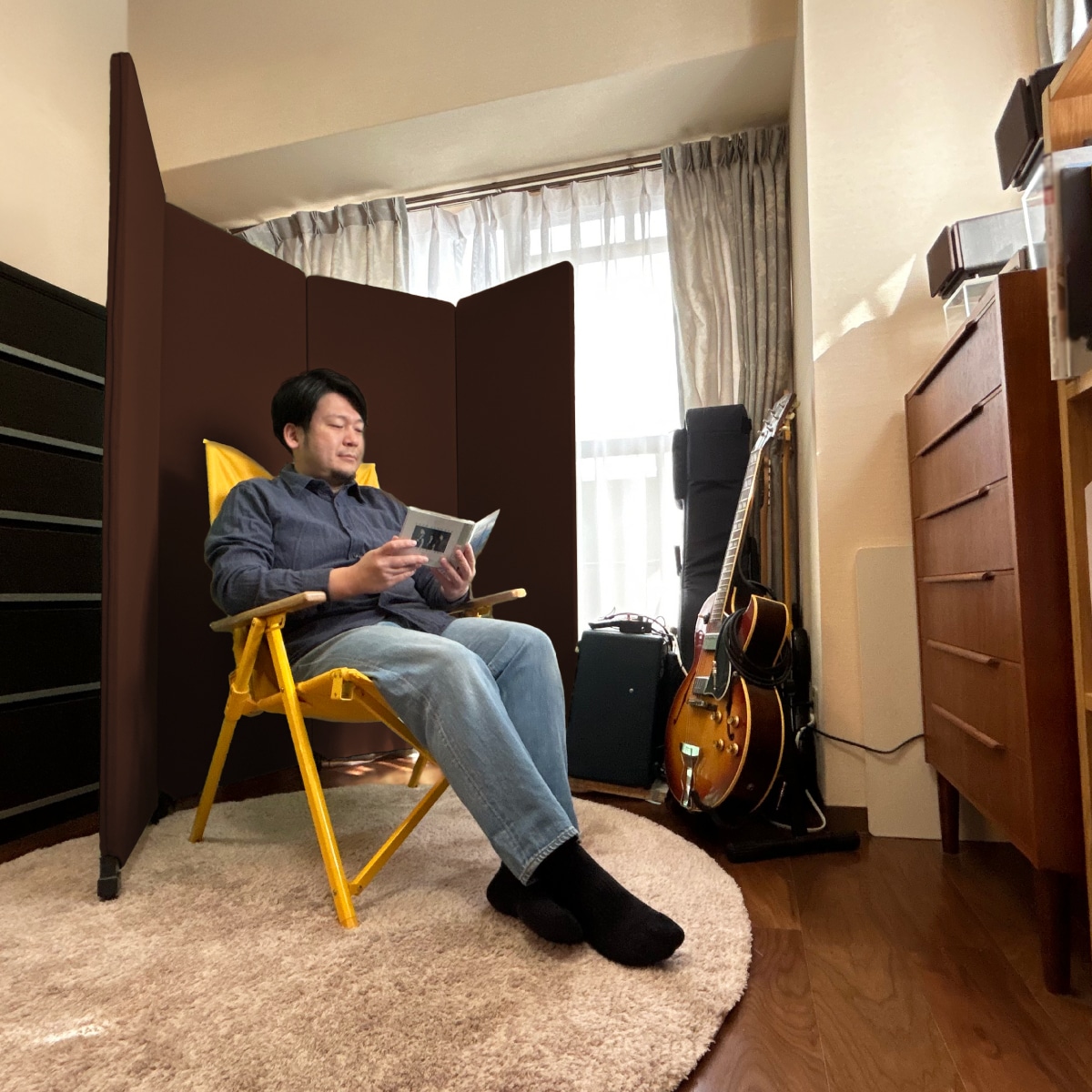 林製作所 オーディオルームパネル GP-04 ブラウン【4連セット】 吸音 パーティション 【沖縄・離島配送不可】【組み立て式】【メーカー直送品】 ブラウン【4連セット】 DZONE