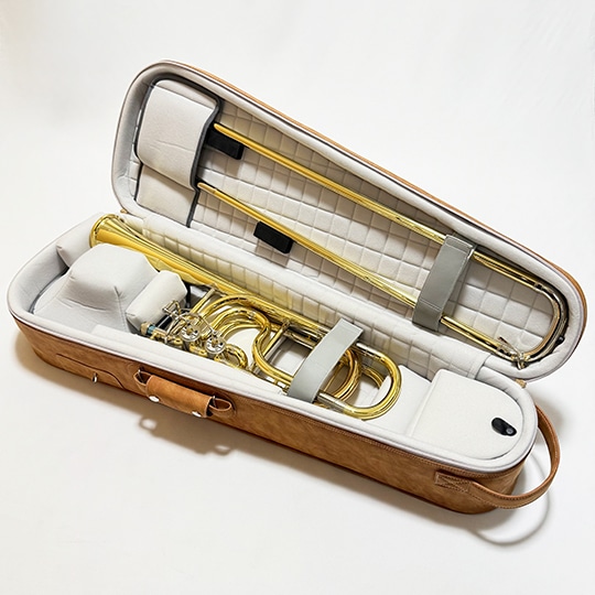 LowBrassCenterオリジナル ベルカットトロンボーンケース/ブラウン(ポケット付き) ブラウン(ポケット付き) Low Brass Center
