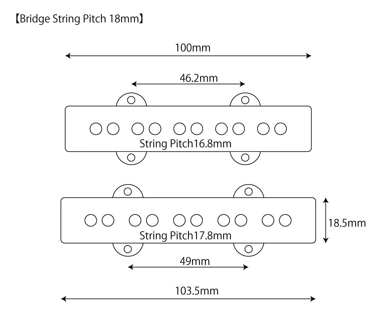 NEWTONE JB5 GENE 18mm Pitch