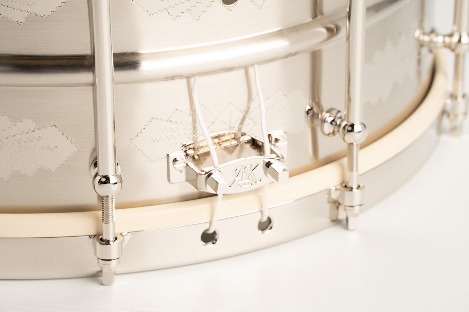 6.5"×14" Standard Model Nickel Over Brass / Hand Engraved AK Diamonds Pattern
