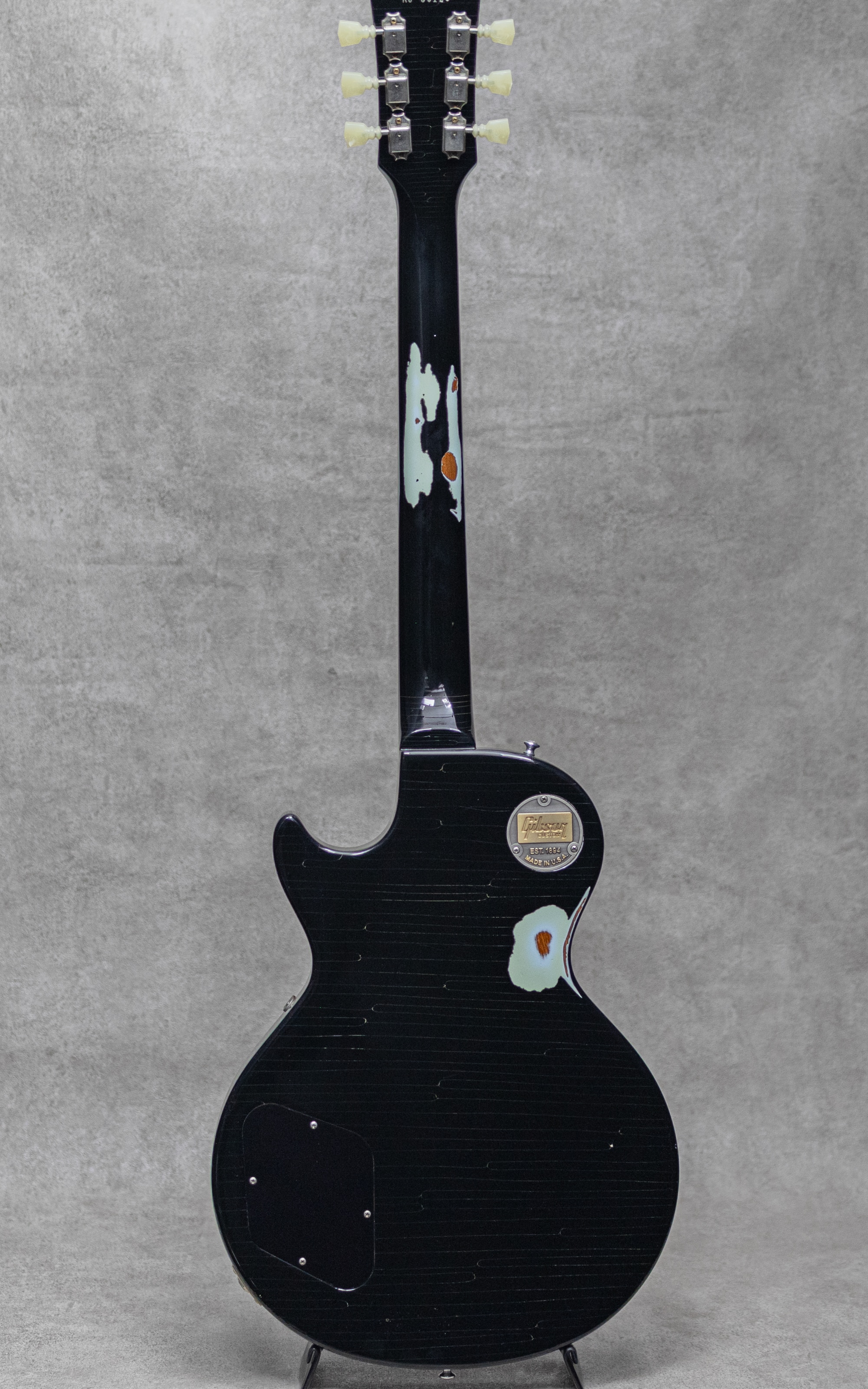 1960 Les Paul Lightly Aged Black Over Frost Blue / 2016