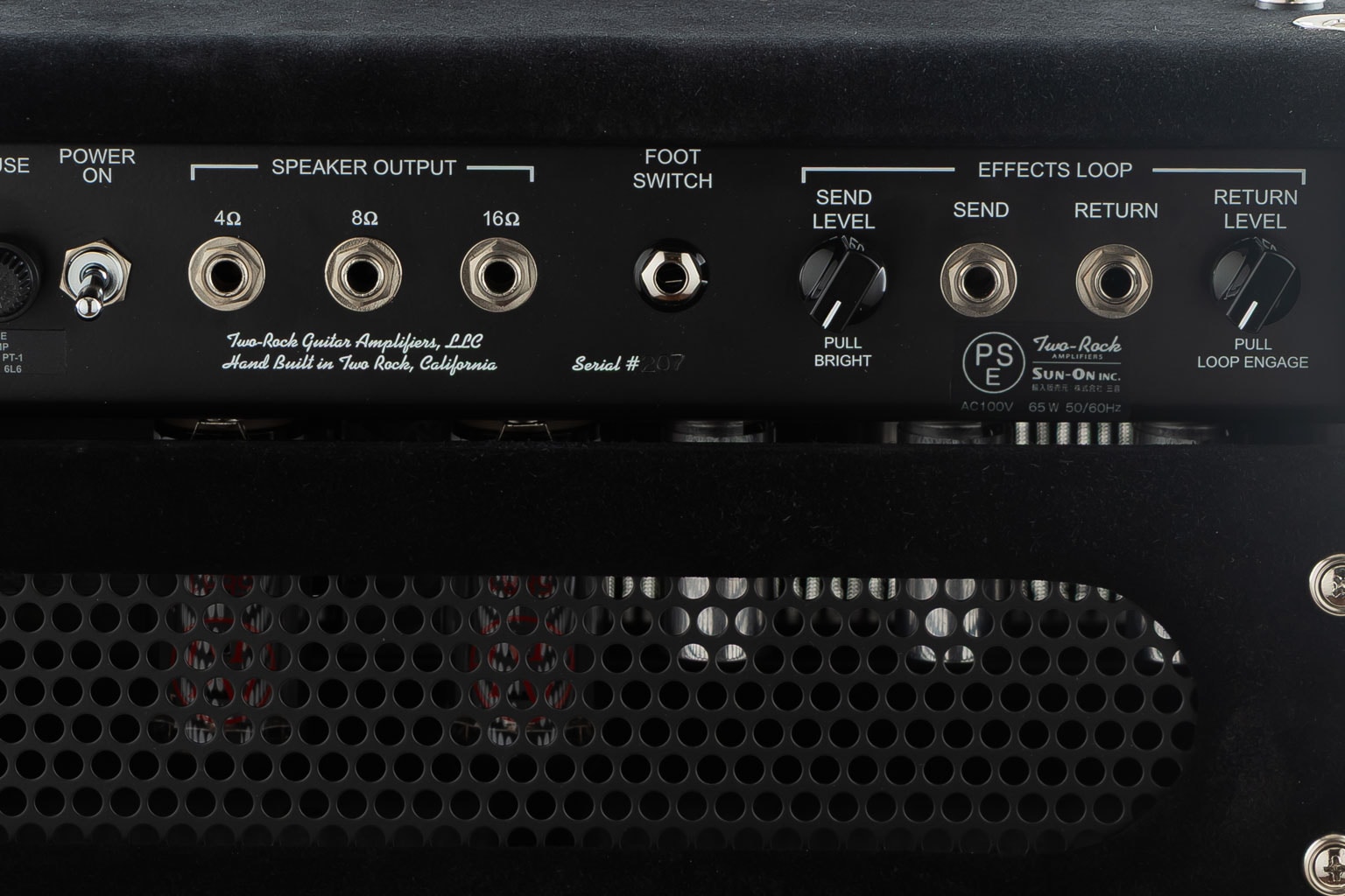 Studio Overdrive 35Watt Head w/Black Suede/Pinstripe Grill Cloth