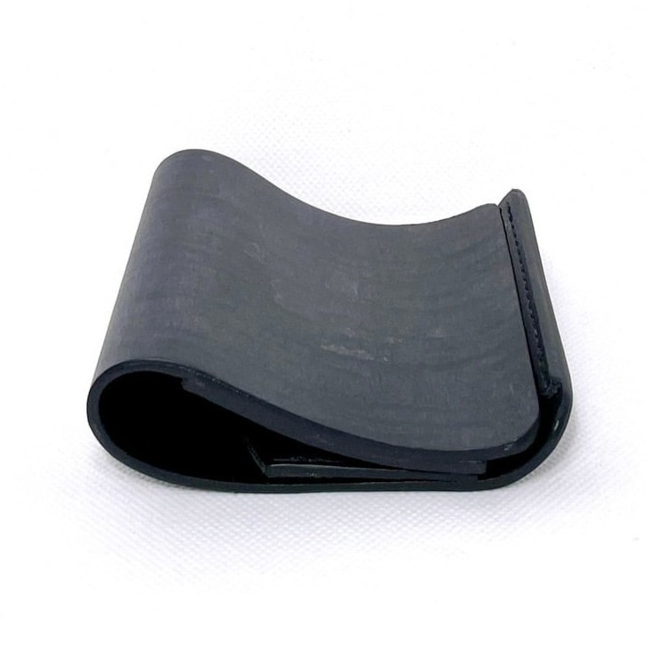 《HAND MADE Made in Japan》 sciva マネークリップ Black ブラック 黒 wal-005 BLK 樹の肌触りと革の味わい エイジングにより艶、触り心地の変化を楽しめる