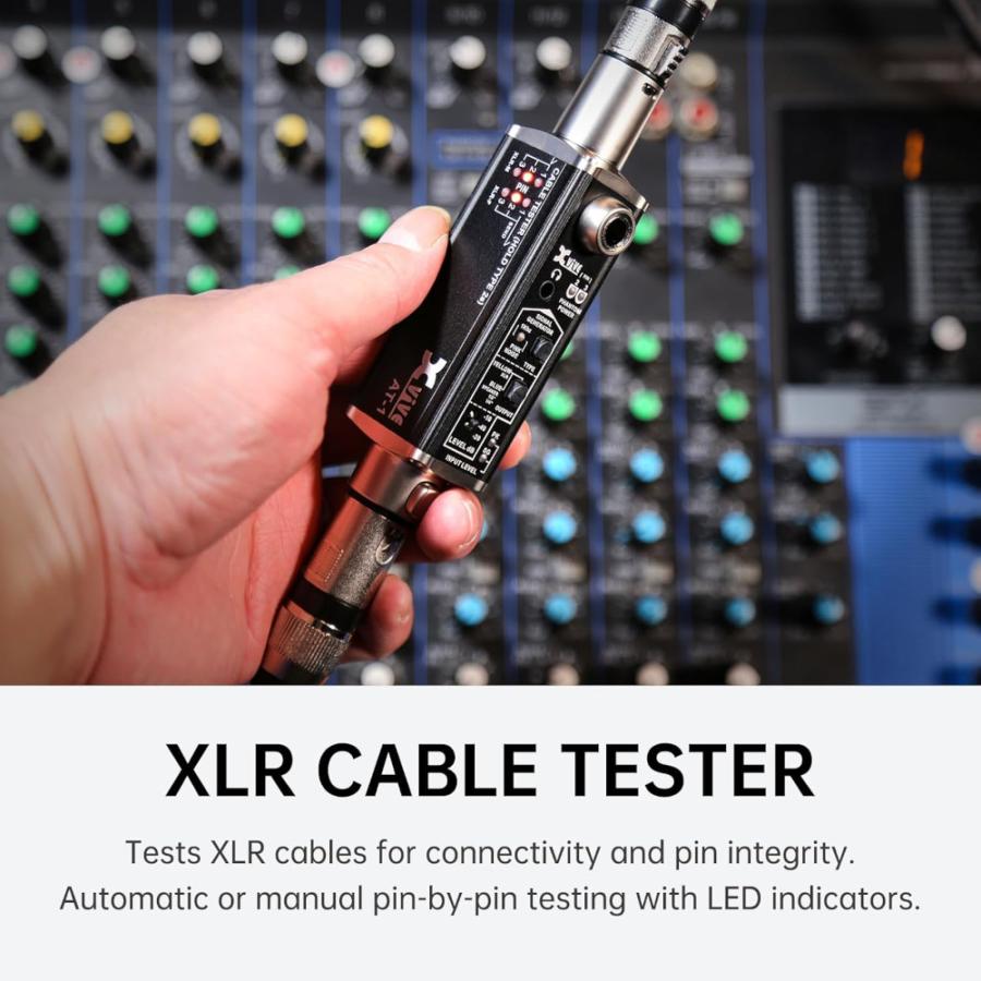 Xvive AT-1 ポータブルオーディオテスター ケーブルテスター ファンタム電源 チェッカー ヘッドホンモニター