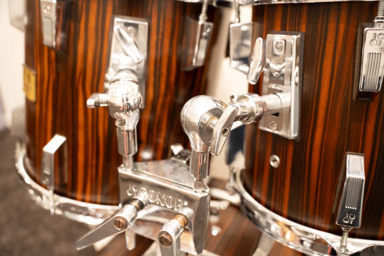 【VINTAGE】80's Signature Series Drum Set 18" 10" 12" 16" Makassar Ebony