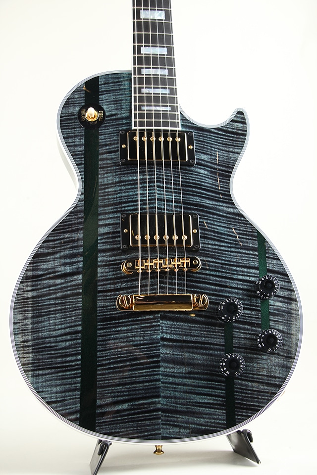 Les Paul Custom Figured Aqua Stripe Gloss S/N:CS503281 2025