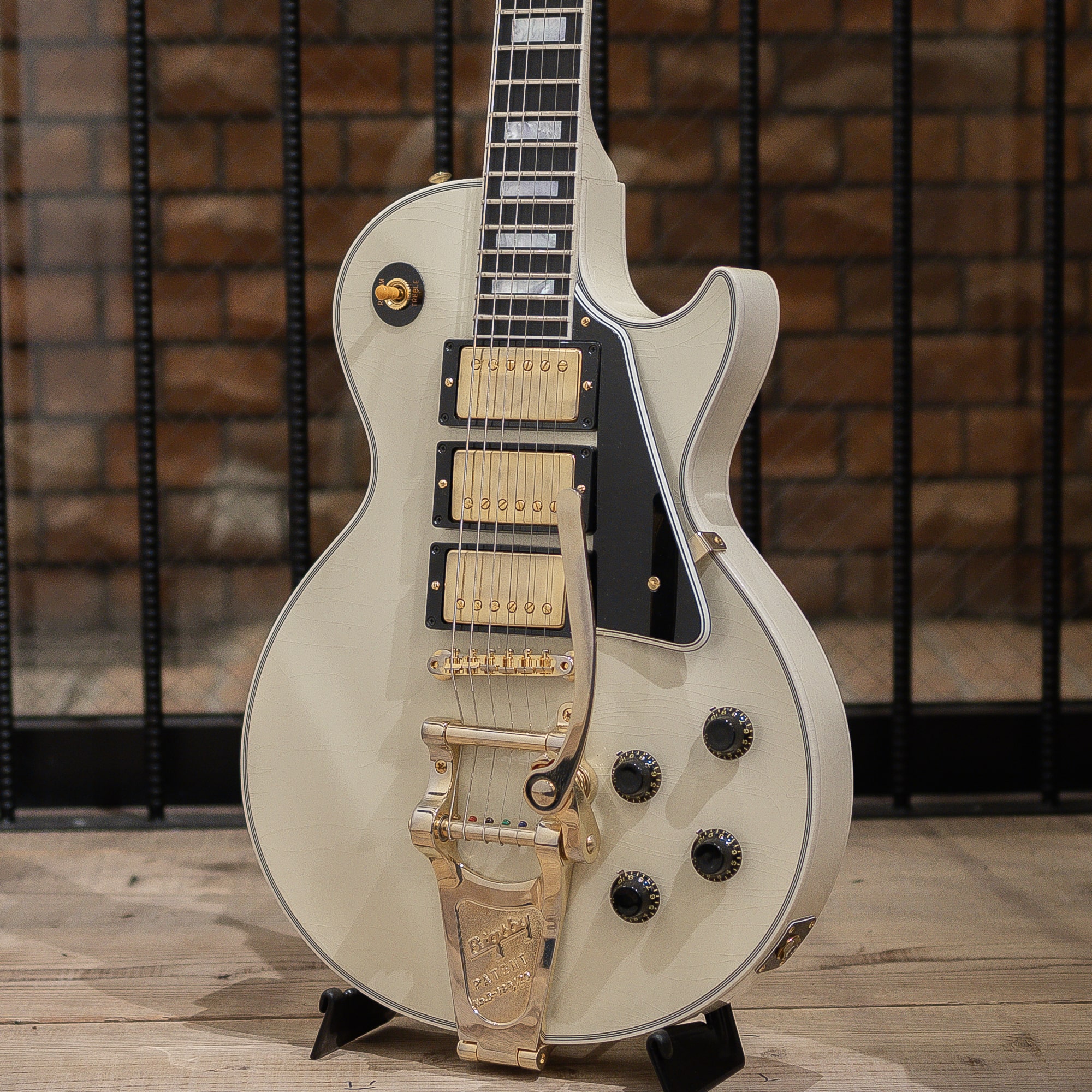 Murphy Lab 1957 Les Paul Custom 3-PU w / Bigsby Ultra Light Aged / Polaris White 2024
