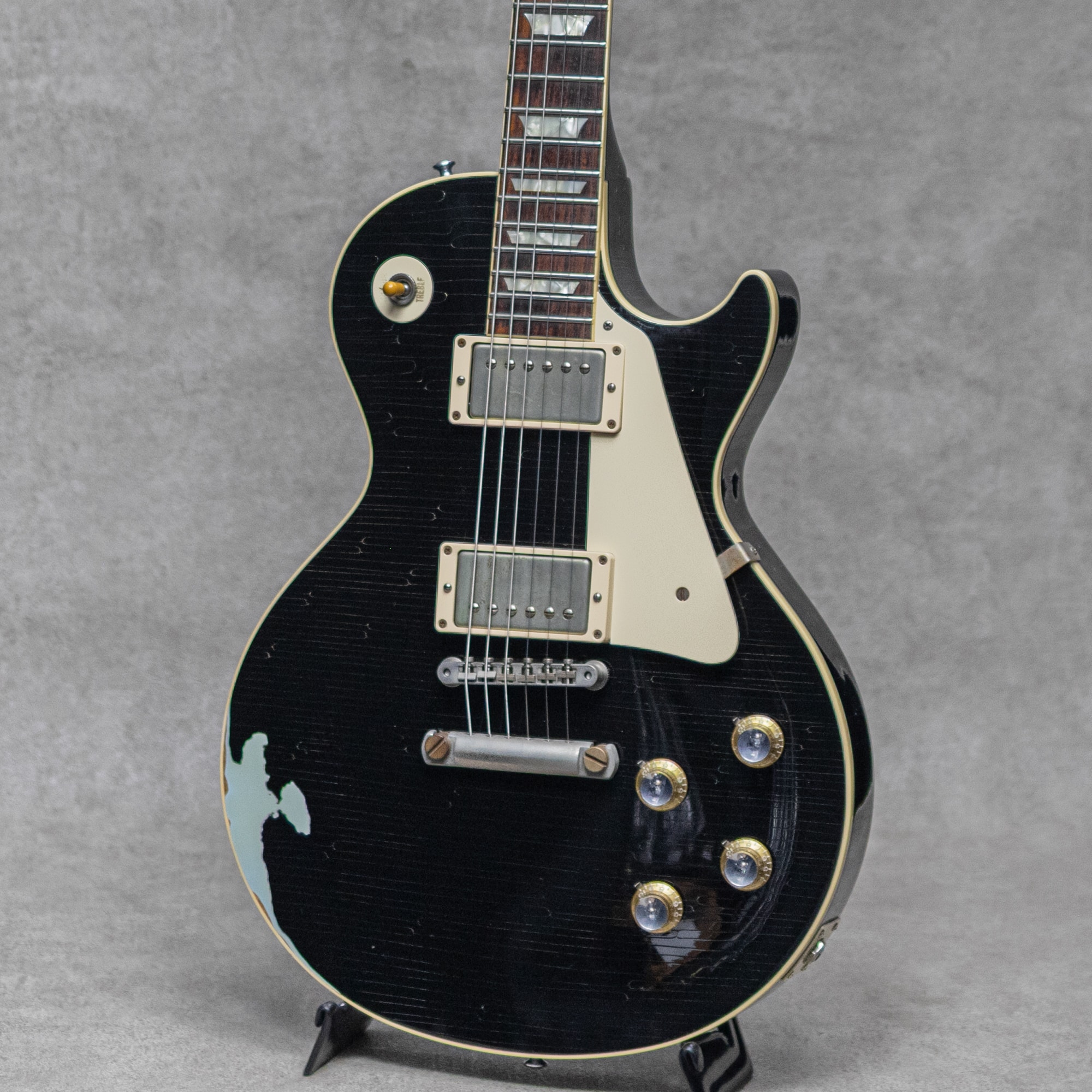 1960 Les Paul Lightly Aged Black Over Frost Blue / 2016