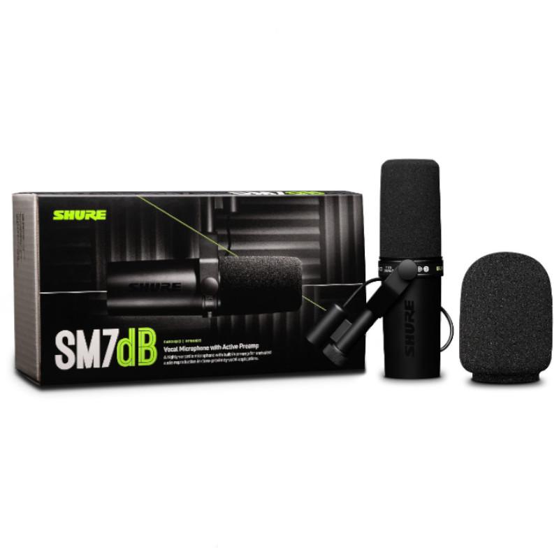 【限定数】 SHURE SM7dB ダイナミック マイク カーディオイド型 《Gator SH-SM7LWCASE(専用ケース) + SH-DESKTOP1(卓上スタンド)付 国内正規品 2年保証》