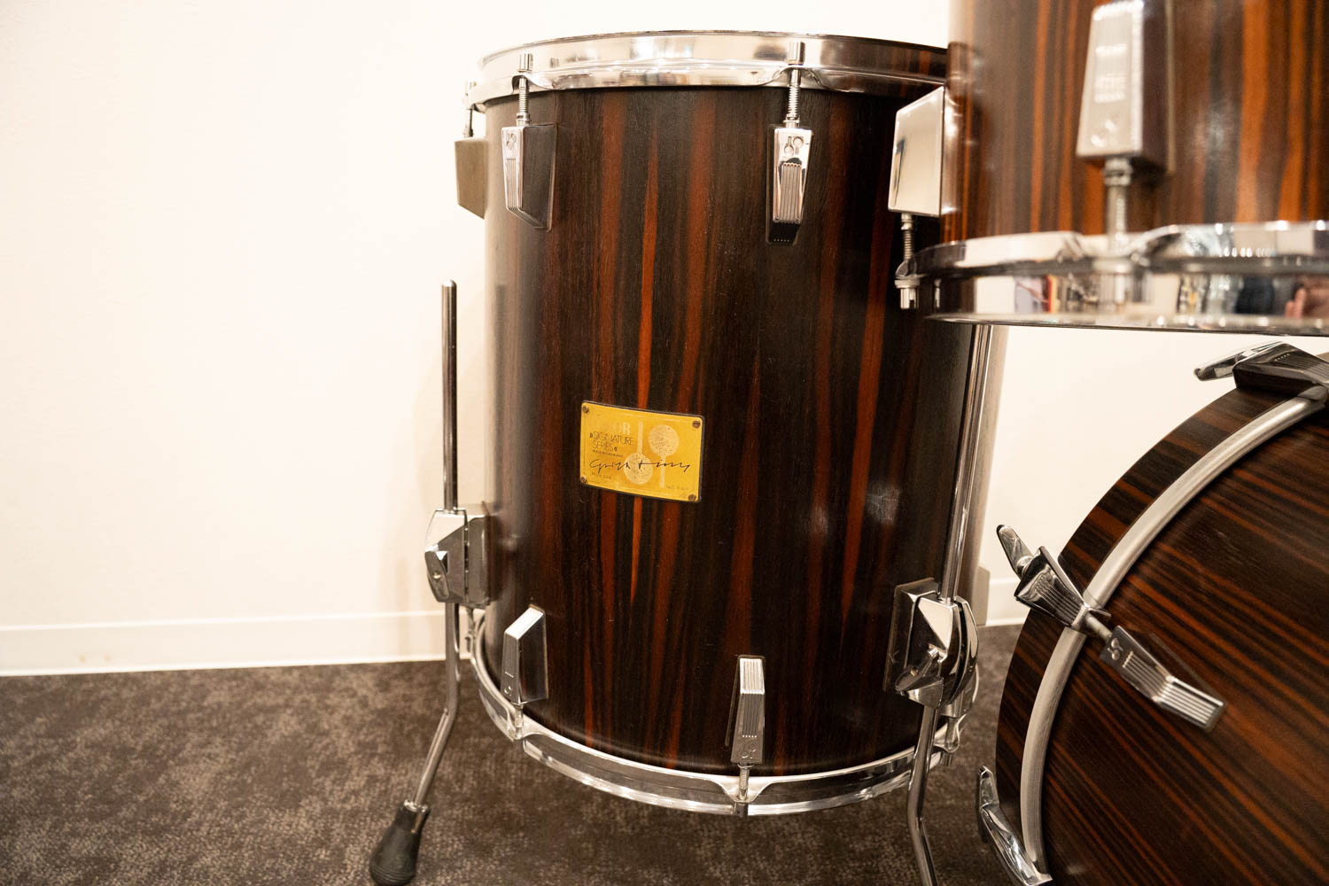 【VINTAGE】80's Signature Series Drum Set 18" 10" 12" 16" Makassar Ebony
