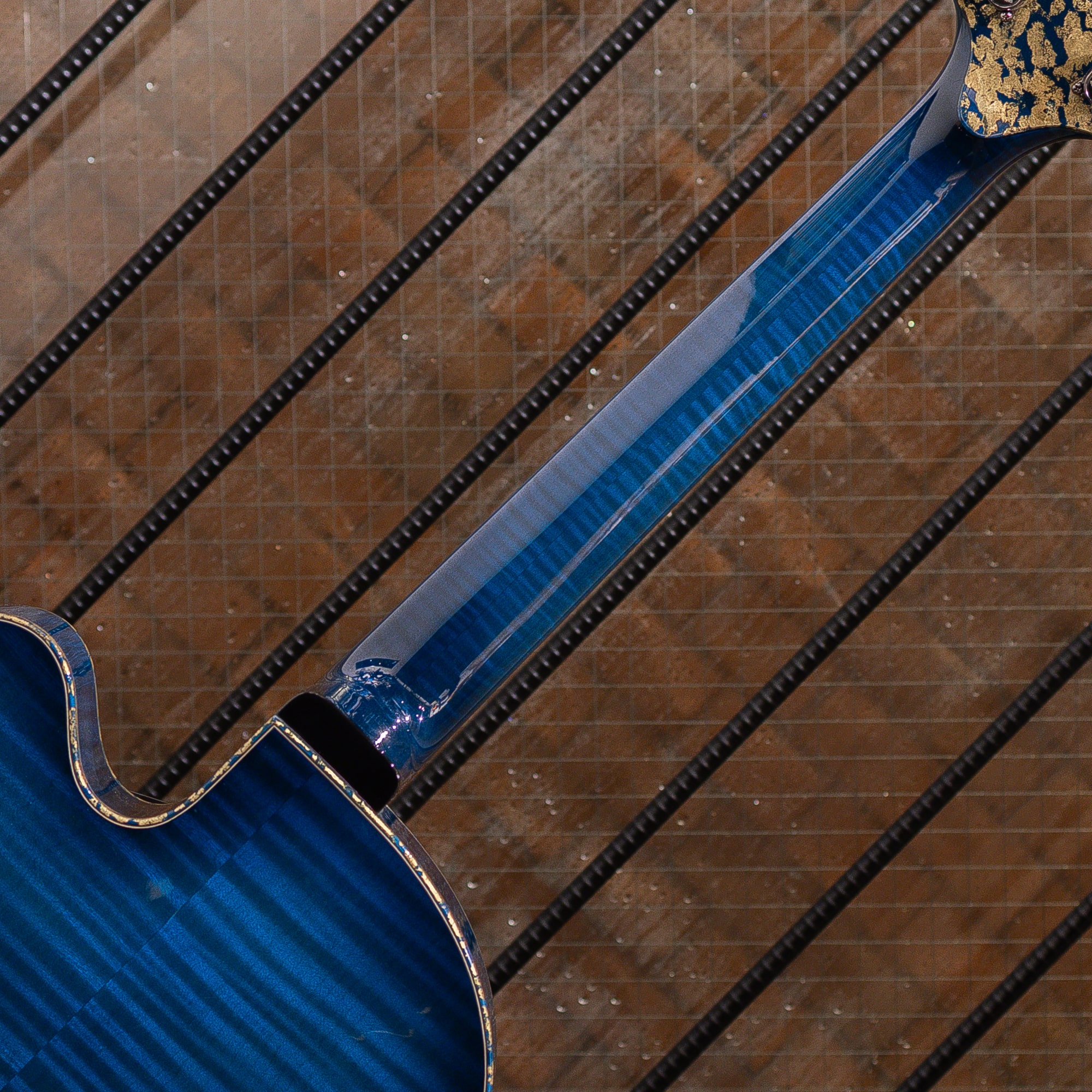 16" Archtop "Blue Gold Leaf"