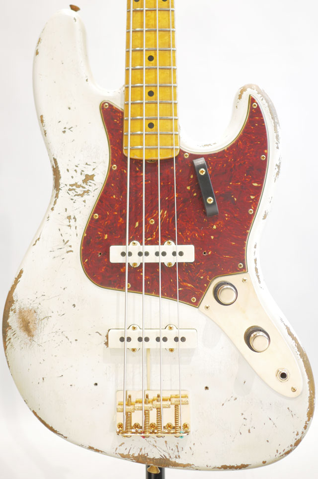 Master Built Series 1960 Jazz Bass Heavy Relic Olympic White by Jason Smith