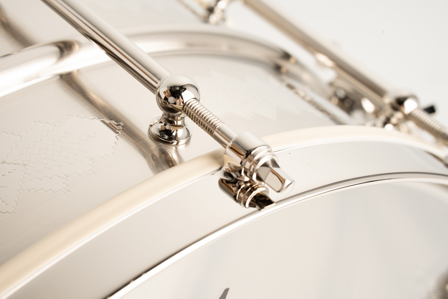 6.5"×14" Standard Model Nickel Over Brass / Hand Engraved AK Diamonds Pattern