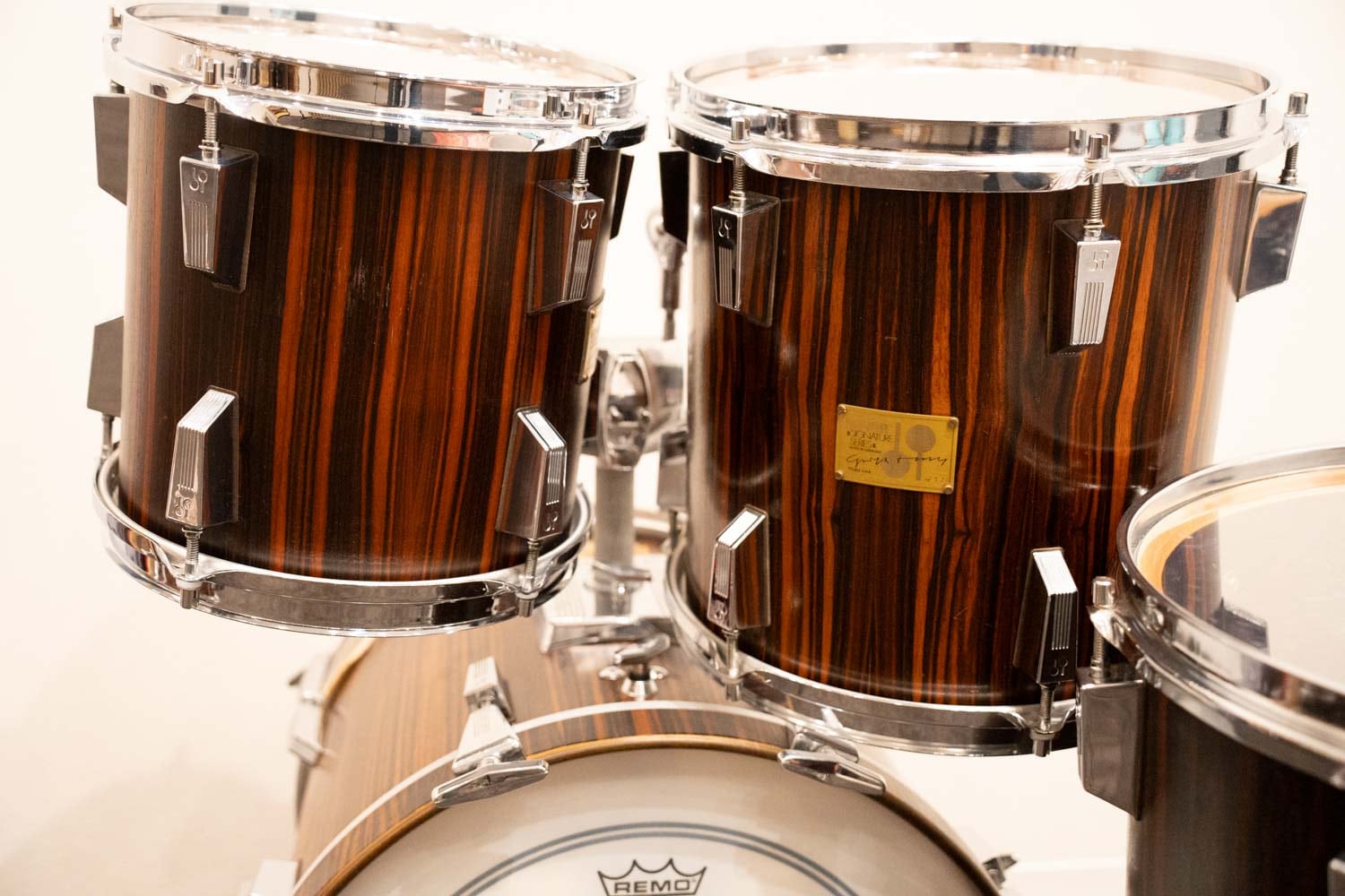 【VINTAGE】80's Signature Series Drum Set 18" 10" 12" 16" Makassar Ebony