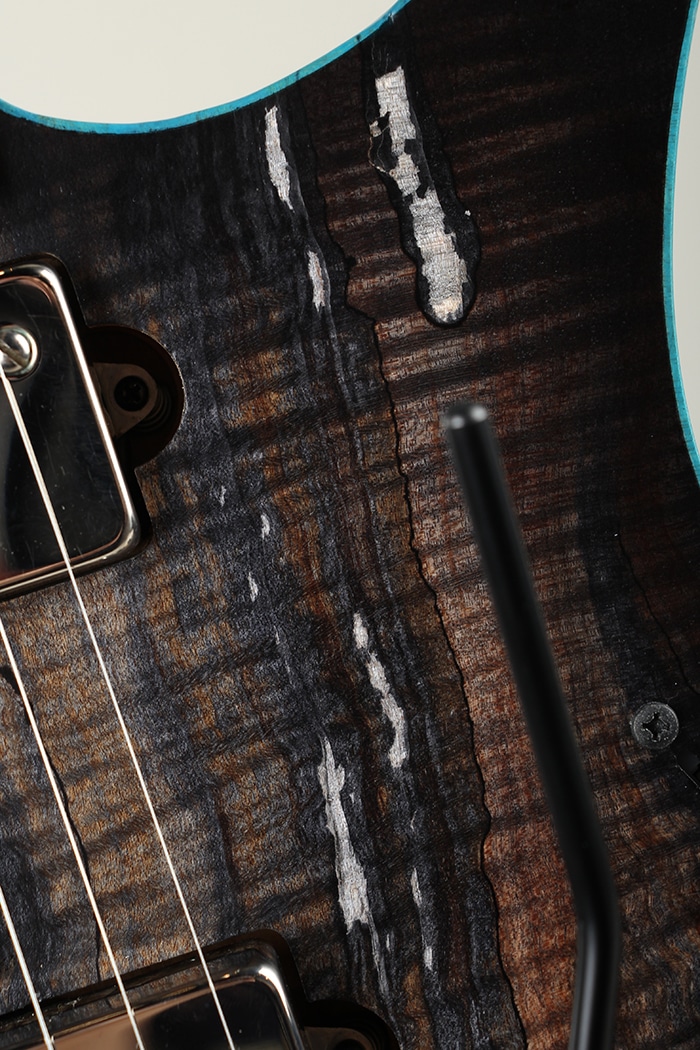 Boden J6 Custom Tremolo Spalted Maple Top Rosewood Neck Trans Black 2021