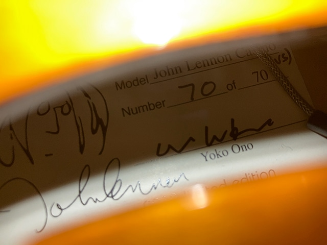 70th Anniversary” Commemorative John Lennon Casino Package Vintage Sunburst S/N:70 of 70