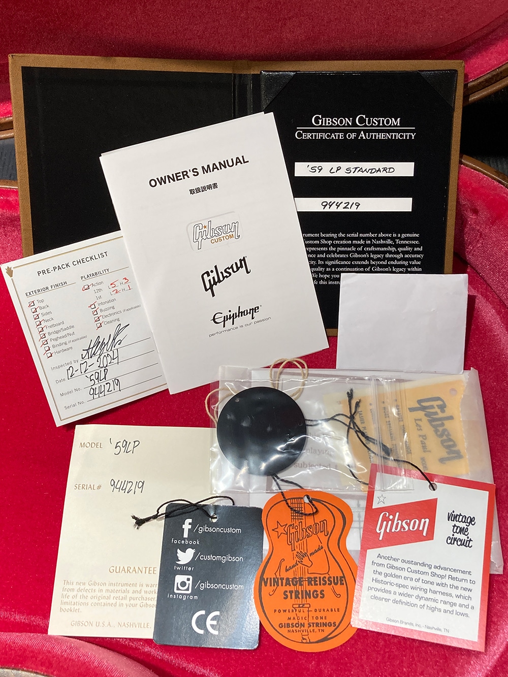 1959 Les Paul Standard Reissue VOS Hand Select Top Bella Donna Burst 2024