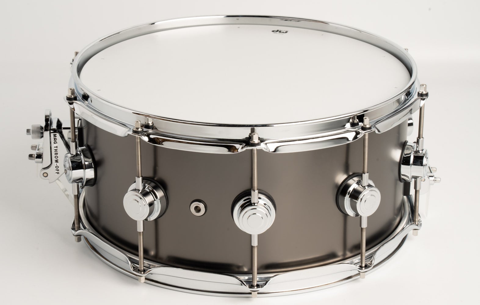 DRVD6514SVCBK Collector's Metal Snare / Satin Black Over Brass