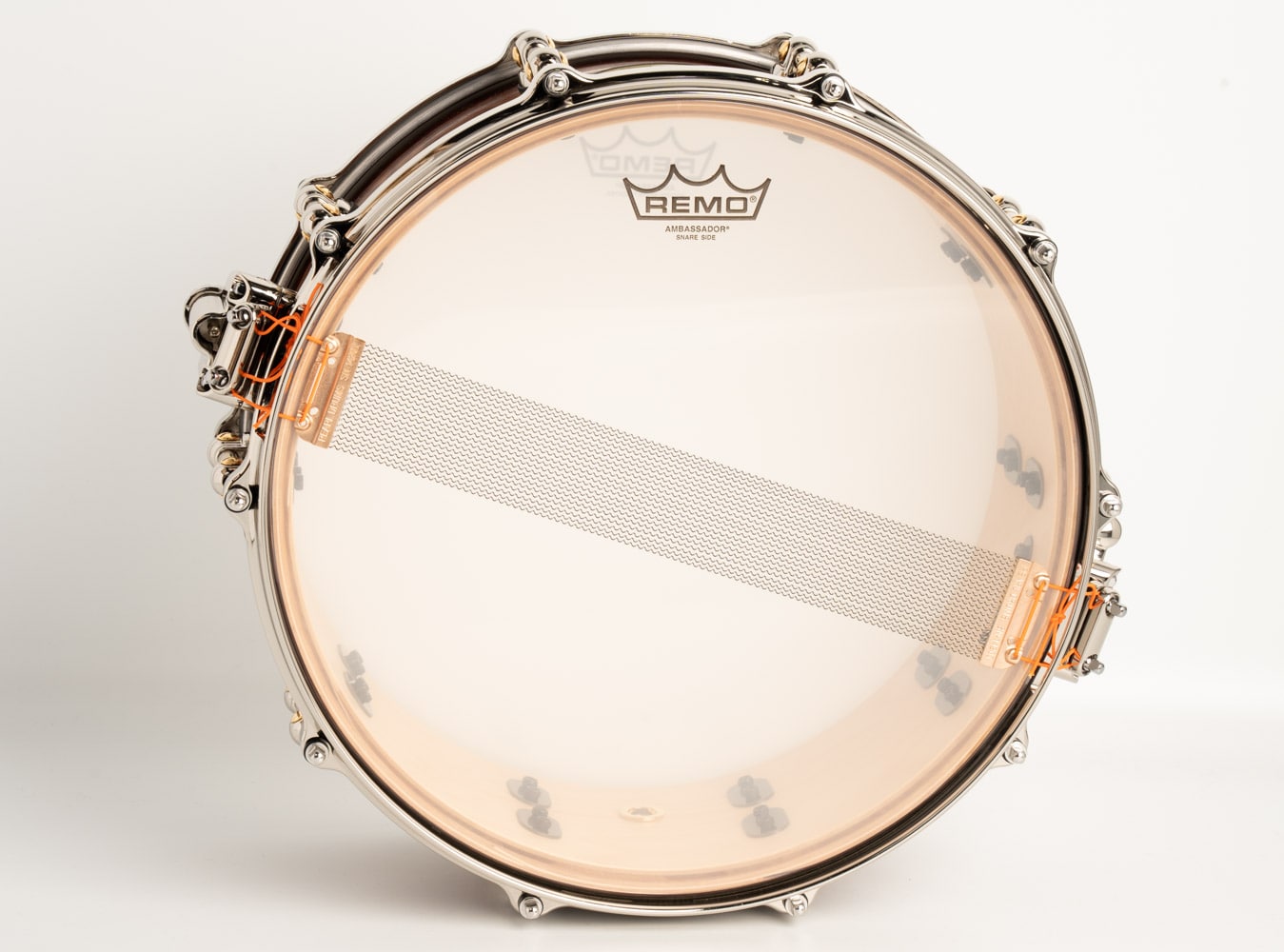 MWAC1455S/N MasterWorks Snare Drum / Artisan Natural Walnut Burst Bubinga Rosette Inlay 14"×5.5"