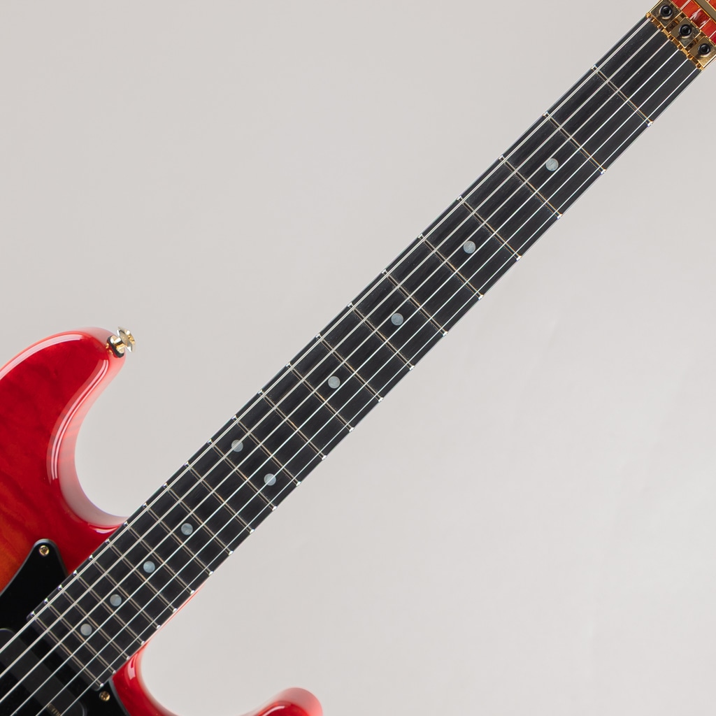 Neck-Through Carve Top Torrefied Silver Maple Honduras Mahogany H/S/H Trans Red