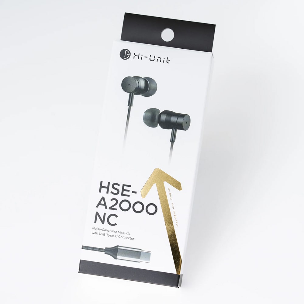 今日登校中に使用したイヤホン Hi-Unit イヤホン Type-C端子 HSE-A2000NC マイク リモコン