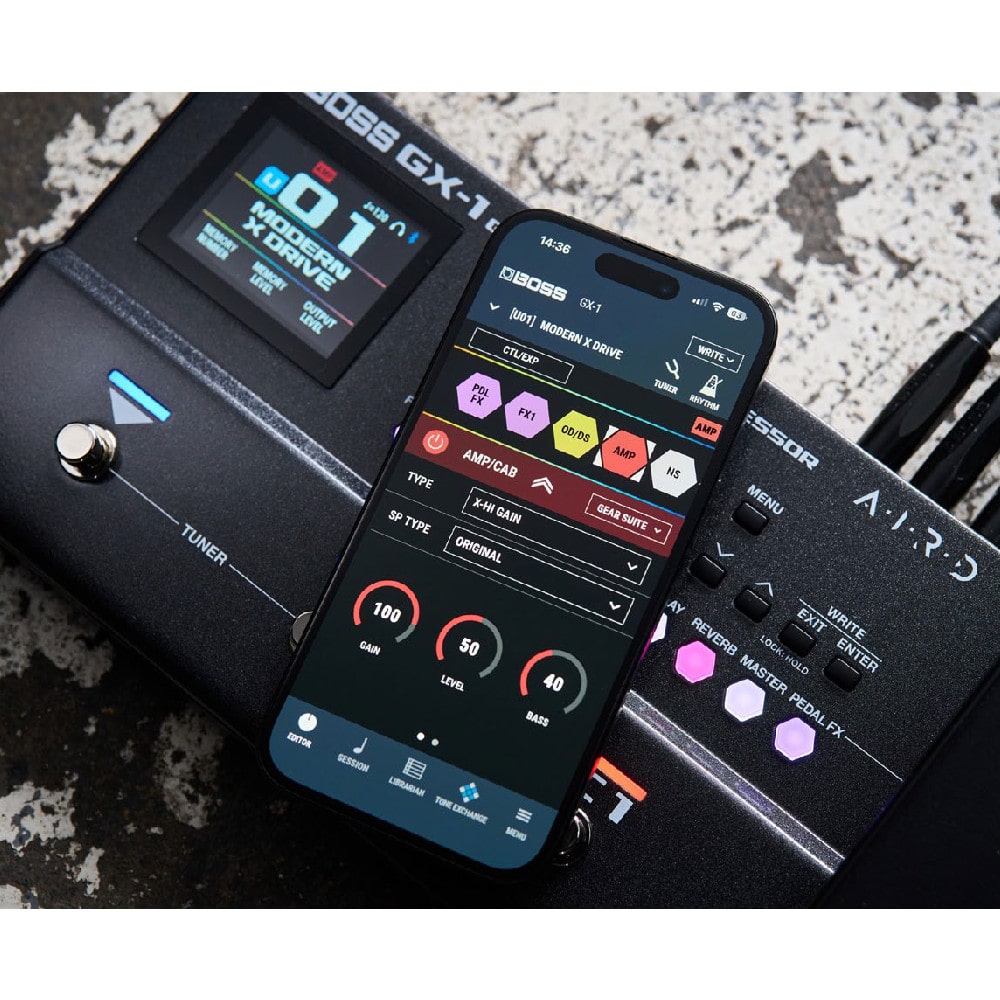 GX-1 Guitar Effects Processor + PSA100S2 純正アダプター + シールド5m セット ケーブル&純正アダプターセット DZONE