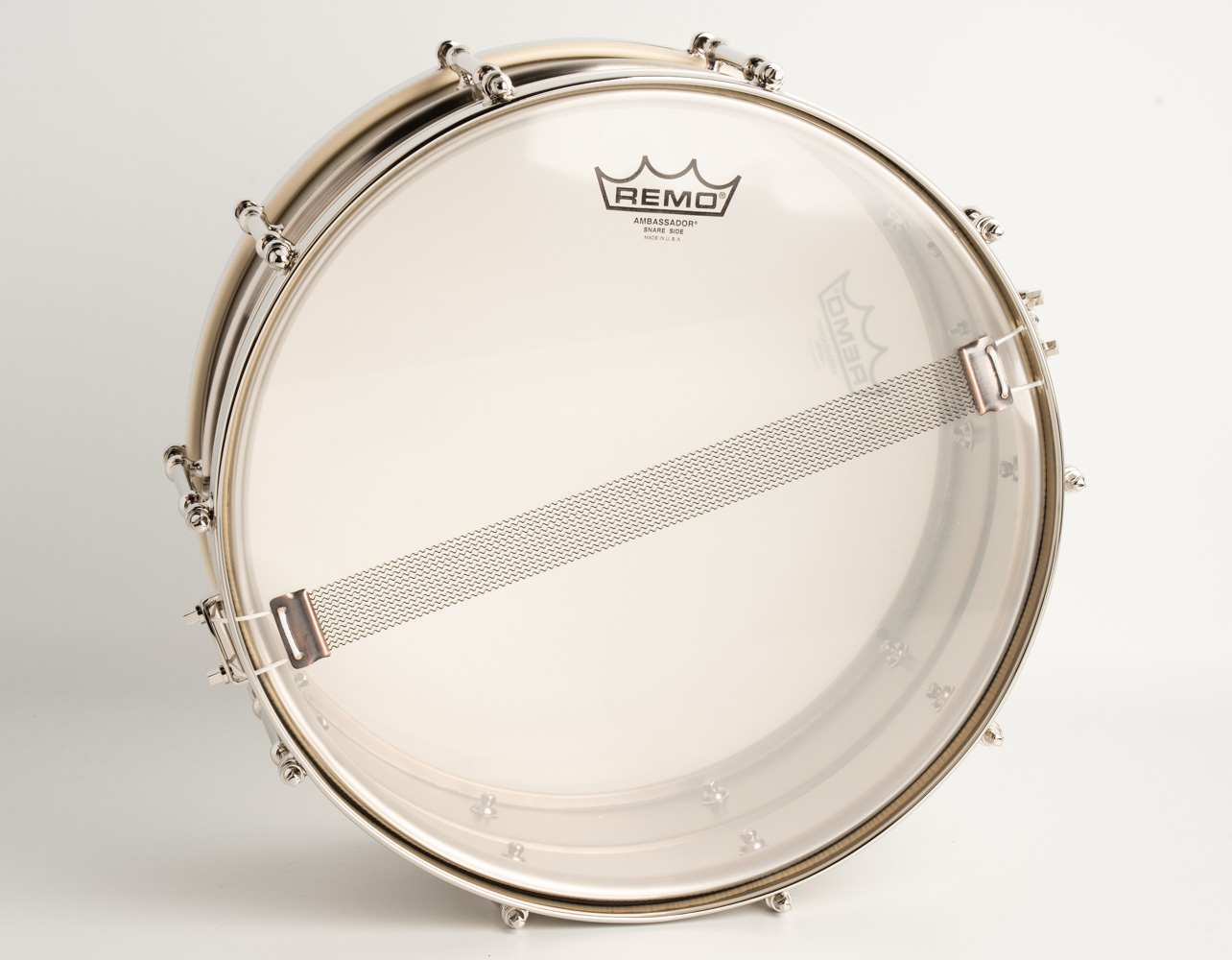 6.5"×14" Standard Model Nickel Over Brass / Hand Engraved AK Diamonds Pattern